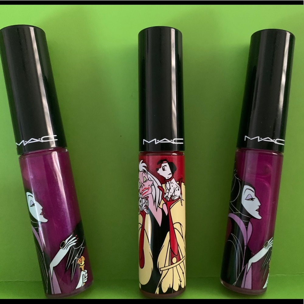 MAC Disney Villains lipglass x3